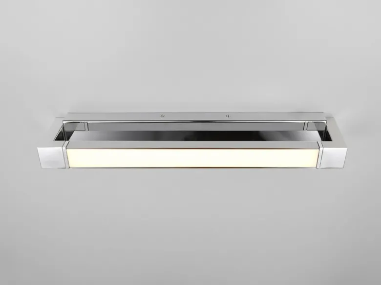 Dimmbare LED Bad Spiegelleuchte FABRIZIO schwenkbar, Chrom Breite 50cm
