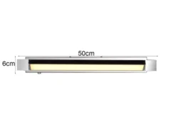 Dimmbare LED Bad Spiegelleuchte FABRIZIO schwenkbar, Chrom Breite 50cm