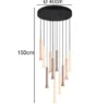 Dimmbare LED Cluster Pendelleuchte FIATO 11-flammig mehrfarbig, Ø 40cm