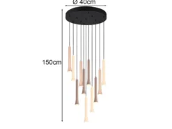 Dimmbare LED Cluster Pendelleuchte FIATO 11-flammig mehrfarbig, Ø 40cm