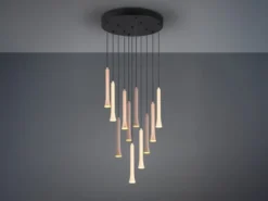 Dimmbare LED Cluster Pendelleuchte FIATO 11-flammig mehrfarbig, Ø 40cm