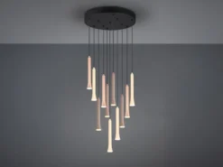 Dimmbare LED Cluster Pendelleuchte FIATO 11-flammig mehrfarbig, Ø 40cm