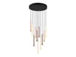 Dimmbare LED Cluster Pendelleuchte FIATO 11-flammig mehrfarbig, Ø 40cm