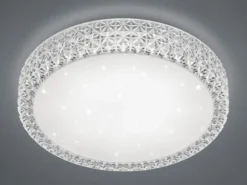 Dimmbare LED Deckenlampe PEGASUS mit Fernbedienung & Kristall, Ø 60cm