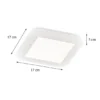 Dimmbare LED Deckenleuchte CAMILLUS flache Badezimmerlampe 17x17cm Weiß IP44
