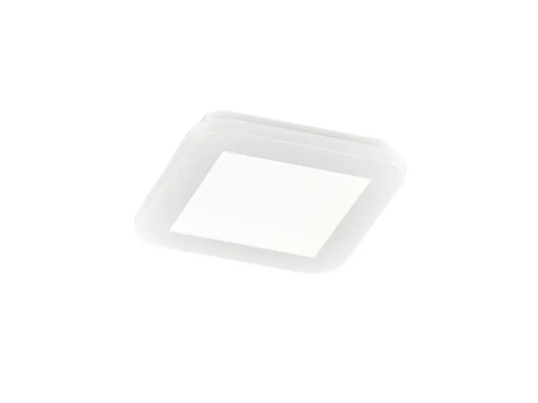 Dimmbare LED Deckenleuchte CAMILLUS flache Badezimmerlampe 17x17cm Weiß IP44