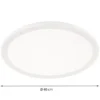 Dimmbare LED Deckenleuchte CAMILLUS flache Badezimmerlampe rund Ø40cm Weiß IP44
