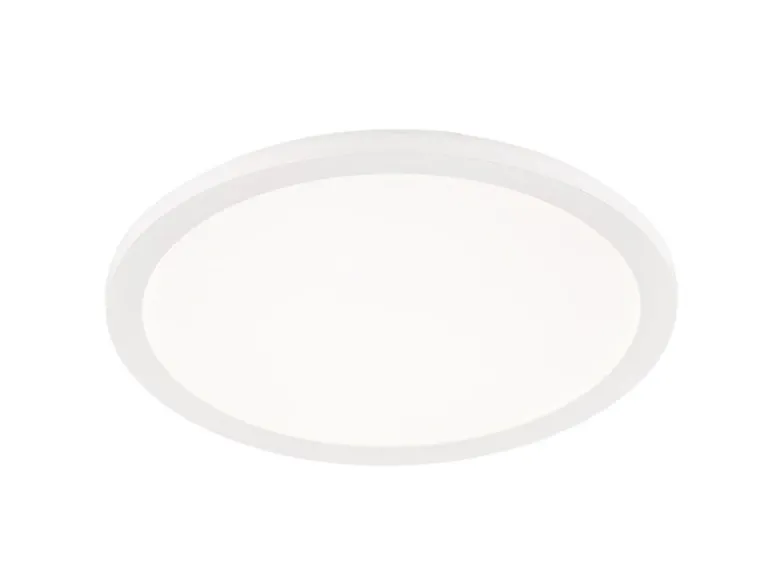 Dimmbare LED Deckenleuchte CAMILLUS flache Badezimmerlampe rund Ø40cm Weiß IP44