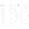 Dimmbare LED Deckenleuchte FLY geschwungen Schwarz, Breite 40cm