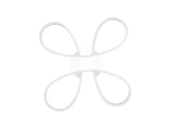 Dimmbare LED Deckenleuchte FLY geschwungen Weiß, Breite 40cm
