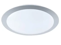 Dimmbare LED Deckenleuchte GONZALO aus Kunststoff Grau Ø 29cm