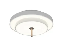 Dimmbare LED Deckenleuchte KEATON im modernen Design, Hellgrau Ø 40cm
