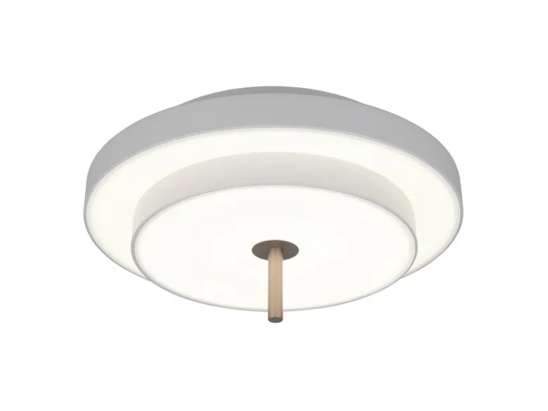 Dimmbare LED Deckenleuchte KEATON im modernen Design, Hellgrau Ø 40cm