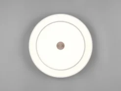 Dimmbare LED Deckenleuchte KEATON im modernen Design, Hellgrau Ø 40cm