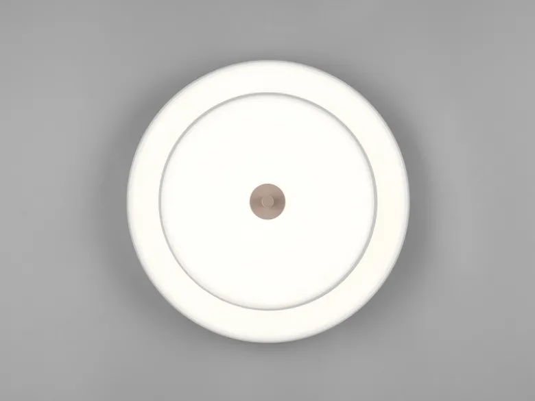 Dimmbare LED Deckenleuchte KEATON im modernen Design, Hellgrau Ø 40cm