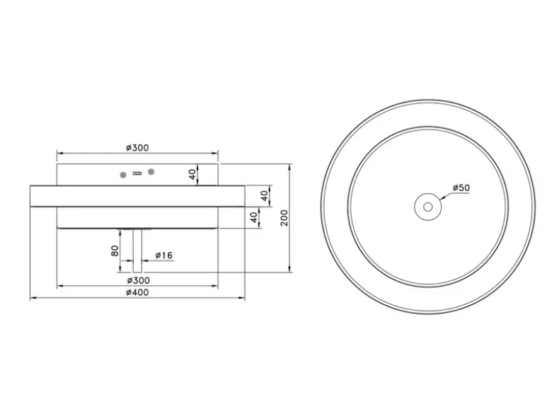 Dimmbare LED Deckenleuchte KEATON im modernen Design, Hellgrau Ø 40cm