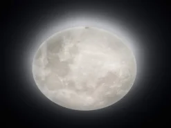 Dimmbare LED Deckenleuchte LUNAR mit Nachtlicht, Mondphasen Fernbedienung Ø 60cm