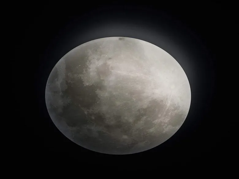Dimmbare LED Deckenleuchte LUNAR mit Nachtlicht, Mondphasen Fernbedienung Ø 60cm