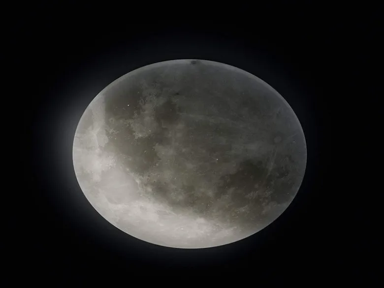 Dimmbare LED Deckenleuchte LUNAR mit Nachtlicht, Mondphasen Fernbedienung Ø 60cm
