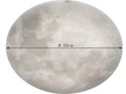 Dimmbare LED Deckenleuchte LUNAR mit Nachtlicht, Mondphasen Fernbedienung Ø 60cm
