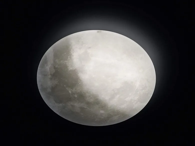 Dimmbare LED Deckenleuchte LUNAR mit Nachtlicht, Mondphasen Fernbedienung Ø 60cm