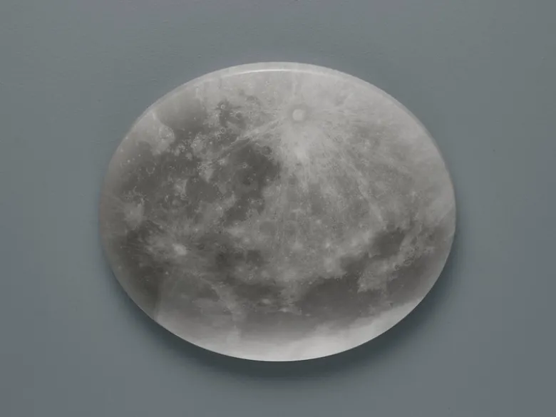 Dimmbare LED Deckenleuchte LUNAR mit Nachtlicht, Mondphasen Fernbedienung Ø40cm
