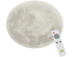 Dimmbare LED Deckenleuchte LUNAR mit Nachtlicht, Mondphasen Fernbedienung Ø40cm
