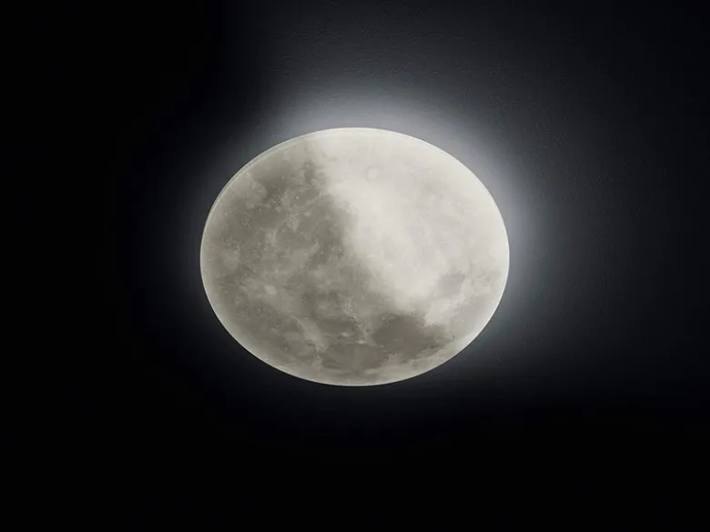 Dimmbare LED Deckenleuchte LUNAR mit Nachtlicht, Mondphasen Fernbedienung Ø40cm