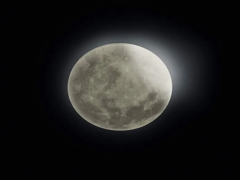 Dimmbare LED Deckenleuchte LUNAR mit Nachtlicht, Mondphasen Fernbedienung Ø40cm