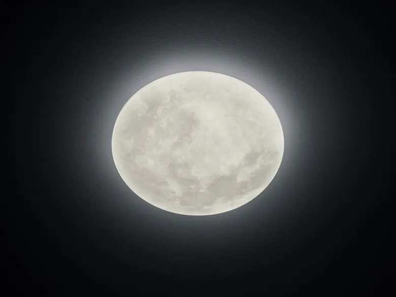 Dimmbare LED Deckenleuchte LUNAR mit Nachtlicht, Mondphasen Fernbedienung Ø40cm