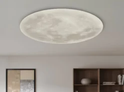 Dimmbare LED Deckenleuchte LUNAR mit Nachtlicht, Mondphasen Fernbedienung Ø40cm