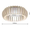 Dimmbare LED Deckenleuchte MONTE mit Naturholzlamellen, Ø 40cm