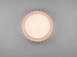 Dimmbare LED Deckenleuchte MONTE mit Naturholzlamellen, Ø 40cm