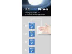 Dimmbare LED Deckenleuchte POTZ Sternenhimmel Kunststoff Weiß Ø 50cm IP44