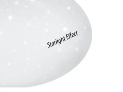 Dimmbare LED Deckenleuchte POTZ Sternenhimmel Kunststoff Weiß Ø 50cm IP44