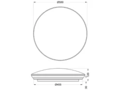 Dimmbare LED Deckenleuchte POTZ Sternenhimmel Kunststoff Weiß Ø 50cm IP44