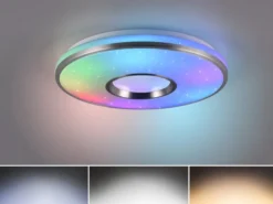 Dimmbare LED Deckenleuchte REALTA mit Fernbedienung & RGBW Ø 39cm