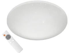 Dimmbare LED Deckenleuchte SILMA mit Fernbedienung & Sternenhimmel Ø 40cm