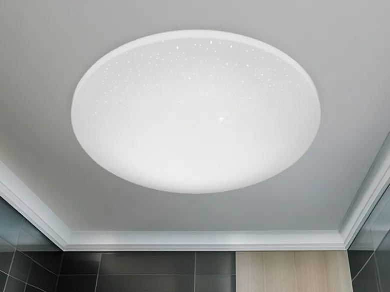 Dimmbare LED Deckenleuchte SILMA mit Fernbedienung & Sternenhimmel Ø 40cm