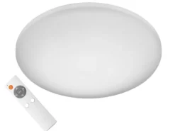 Dimmbare LED Deckenleuchte SILMA mit Fernbedienung - IP44 Bad, Ø 40cm