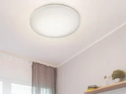 Dimmbare LED Deckenleuchte SILMA mit Fernbedienung - IP44 Bad, Ø 40cm