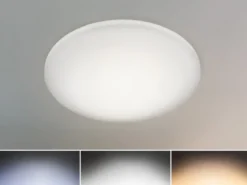 Dimmbare LED Deckenleuchte SILMA mit Fernbedienung - IP44 Bad, Ø 40cm