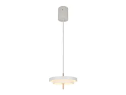 Dimmbare LED Pendelleuchte KEATON im modernen Design, Hellgrau Ø 40cm