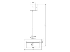 Dimmbare LED Pendelleuchte KEATON im modernen Design, Schwarz Gold Ø 40cm