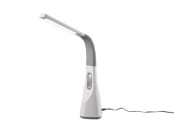 Dimmbare LED Schreibtischleuchte VENTO USB Anschluß & Ventilator Weiß Höhe 46cm