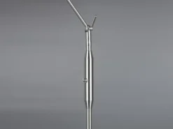 Dimmbare LED Stehleuchte FRANKLIN schwenkbar, Höhe 133cm, Silber