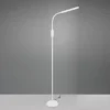 Dimmbare LED Stehleuchte TORO Schwanenhals, Weiß, Höhe 145cm