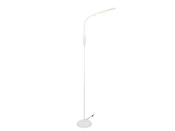 Dimmbare LED Stehleuchte TORO Schwanenhals, Weiß, Höhe 145cm
