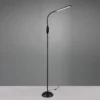 Dimmbare LED Stehleuchte TORO Schwanenhals, Schwarz, Höhe 145cm