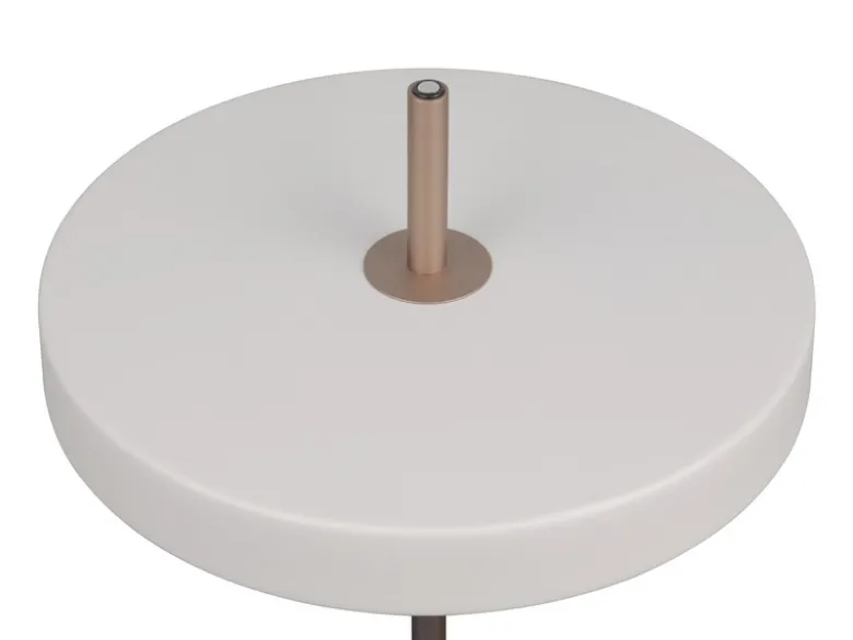 Dimmbare LED Tischlampe KEATON im modernen Design, Hellgrau, Höhe 45,5cm